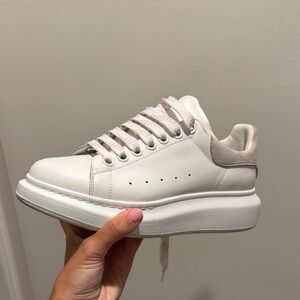 Alexander McQueen White and Cream Sneakers
